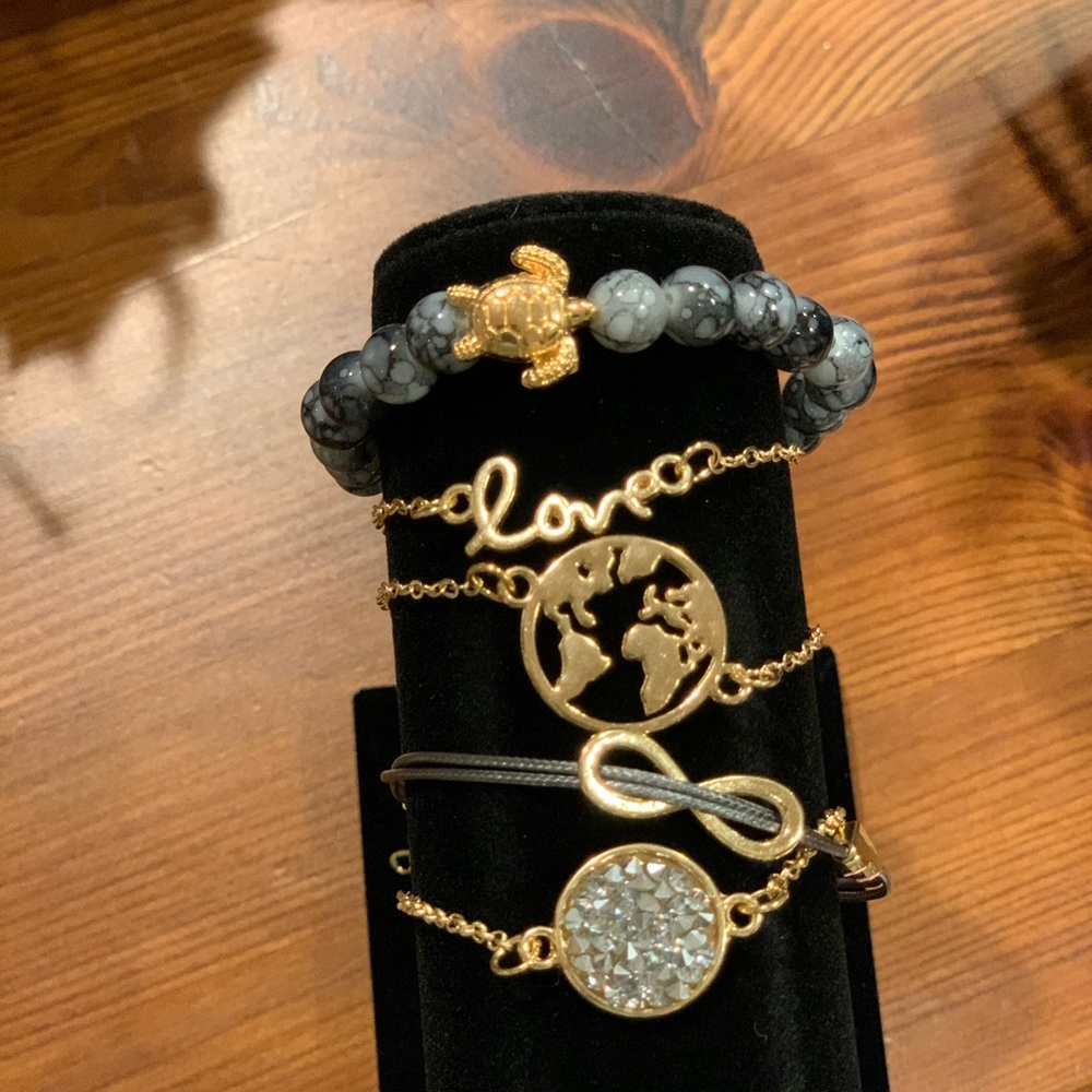 COPY - Infinity 5 piece Multi-Layered Bracelet Se…